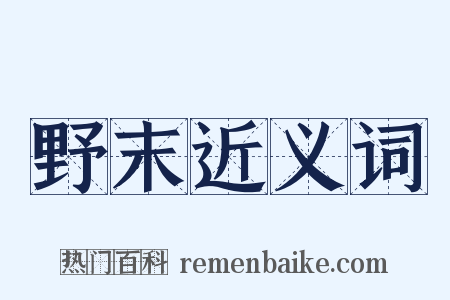 野末近义词是什么意思的图片
